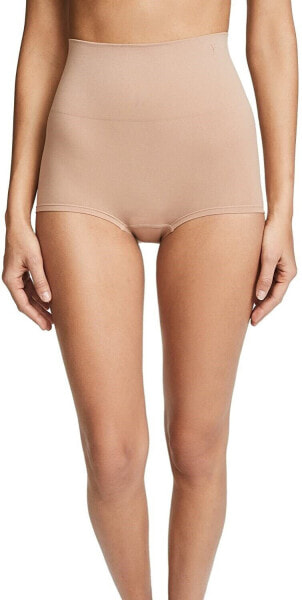 Yummie 187970 Womens Seamless Shapewear Shaping Shorts Almond Size Small/Medium