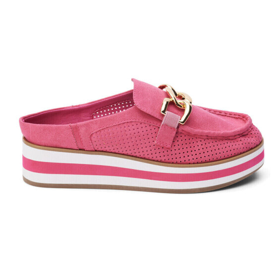 COCONUTS by Matisse Minnie Perforated Slip On Platform Loafers Womens Pink MINN