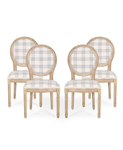 Phinnaeus French Country Dining Chairs Set, 4 Piece