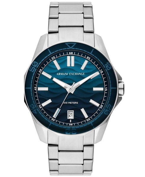 Часы ARMANI EXCHANGE Men's Silver-Tone Steel Watch