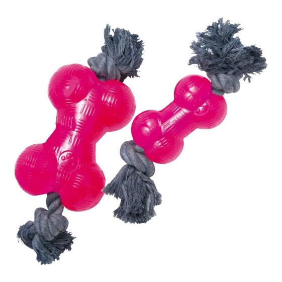 Игрушка для жевания для собак Gloria TPR C веревкой Розовый Размер M (14 см)