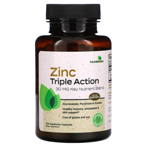 Zinc Triple Action, 30 mg, 150 Vegetarian Capsules