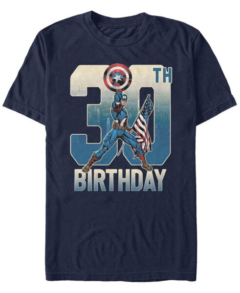 Men's Marvel Captain America 30th Birthday Short Sleeve T-Shirt