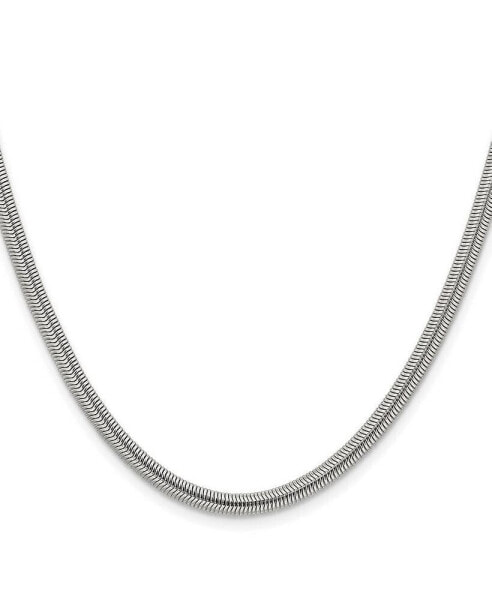 Chisel stainless Steel Polished 4.2mm Flat Snake Chain Necklace