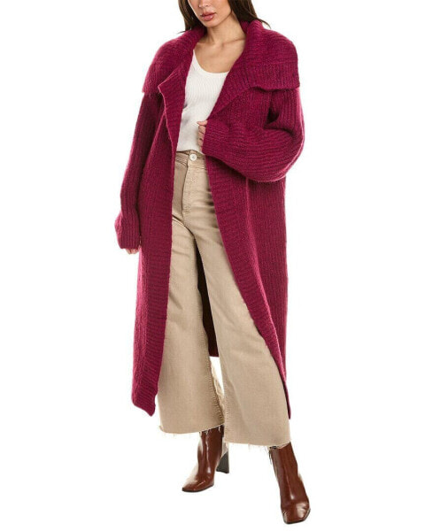 Beulah Mohair & Wool-Blend Trench Coat Women's Purple All