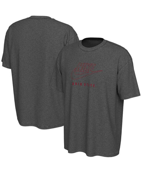 Men's Charcoal Ohio State Buckeyes Washed Max90 T-shirt