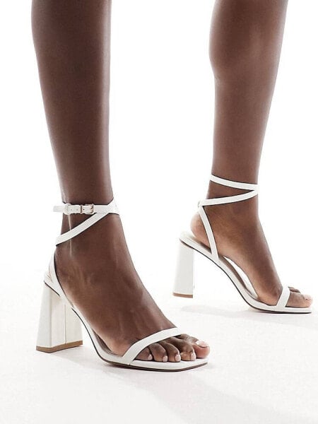 Simmi London Bia strappy block heeled sandal in white