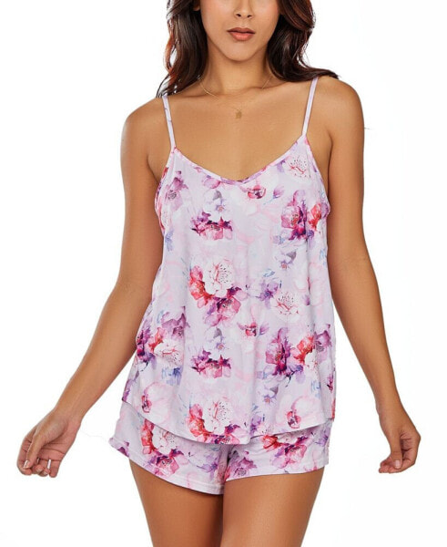Women's 2Pc. Soft Floral Tank and Short Pajama Set