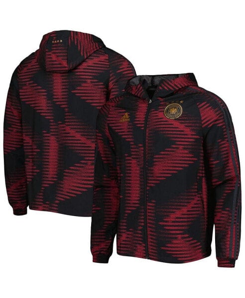 Куртка-ветровка с капюшоном adidas Мужская Black Germany National Team DNA Raglan Full-Zip Hoodie