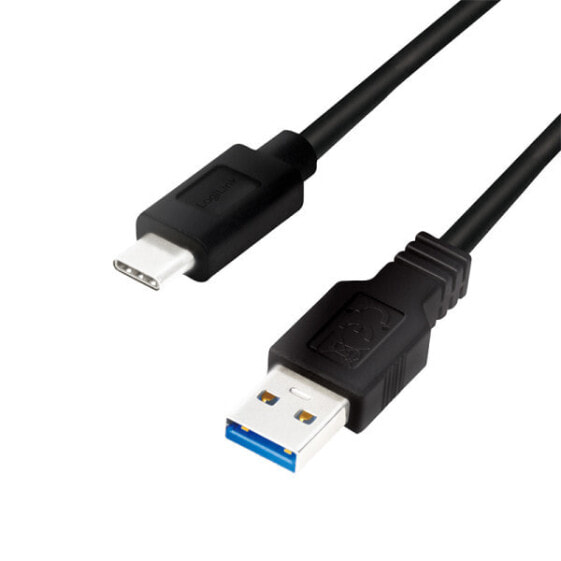 LogiLink CU0170, 2 m, USB A, USB C, USB 3.2 Gen 1 (3.1 Gen 1), 5000 Mbit/s, Black