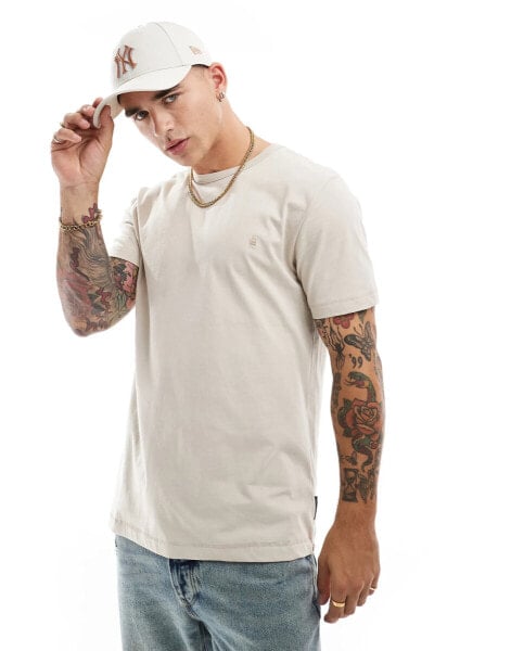 French Connection classic short sleeve t-shirt in stone