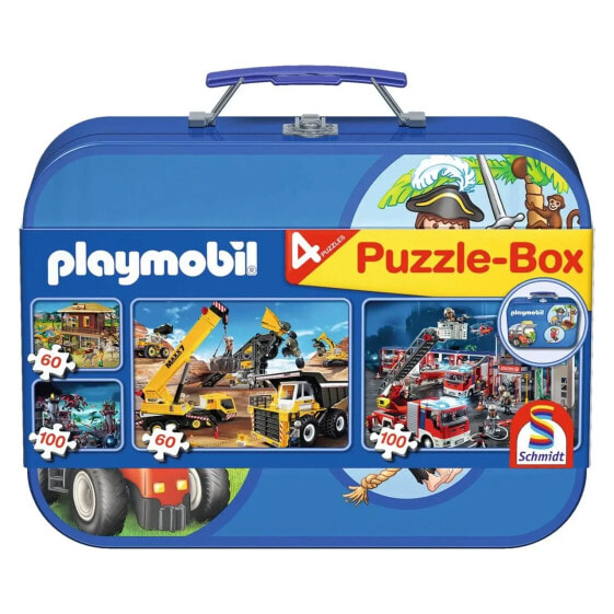 Детский пазл Playmobil Puzzle Maschinen 2x60 + 2x100