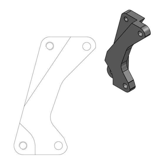 MOTO-MASTER Supermotard Street 320 mm Kawasaki/Suzuki 211011 Relocating Bracket For Brake Caliper