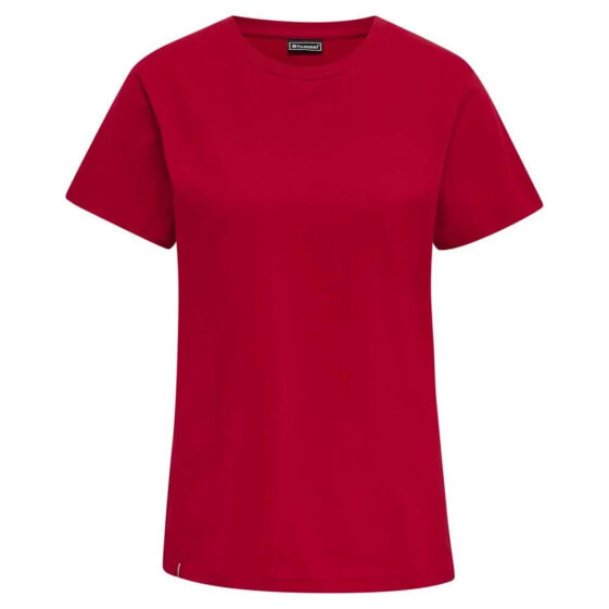 HUMMEL Red Basic short sleeve T-shirt