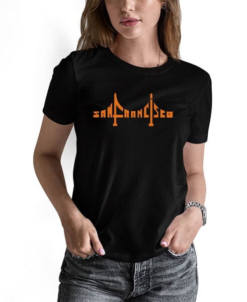 Women's San Francisco Bridge Word Art T-shirt