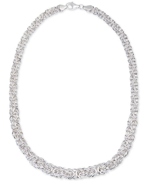 Byzantine Link Collar Necklace in Sterling Silver, Created for Macy's