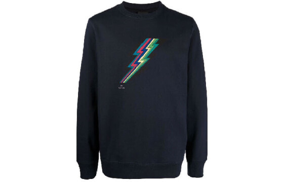 Paul Smith 徽标Logo闪电印花舒适长袖圆领卫衣 男款 蓝色 / Paul Smith Logo M2R-027R-FP2618-49