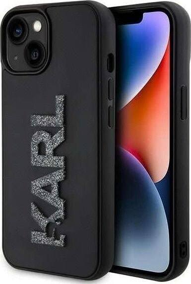 Karl Lagerfeld Karl Lagerfeld KLHCP15M3DMBKCK iPhone 15 Plus / 14 Plus 6.7" czarny/black hardcase 3D Rubber Glitter Logo