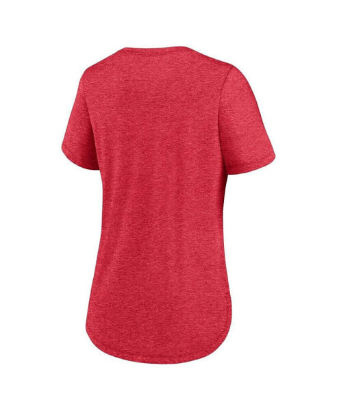 Women's Heather Scarlet Ohio State Buckeyes Blitz T-Shirt