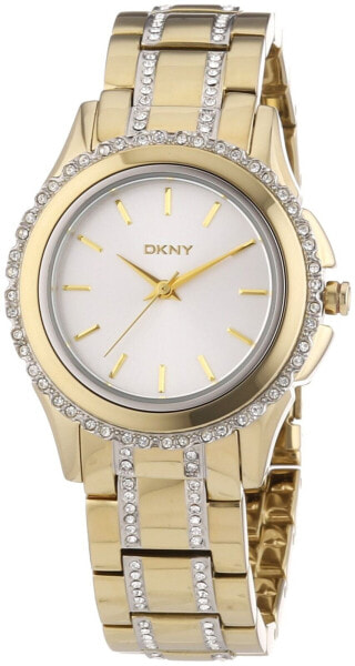 DKNY Silver Dial Gold-tone Stainless Steel Ladies Watch NY8699