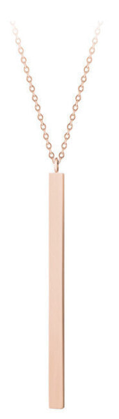 Long pink gilded necklace with pendant