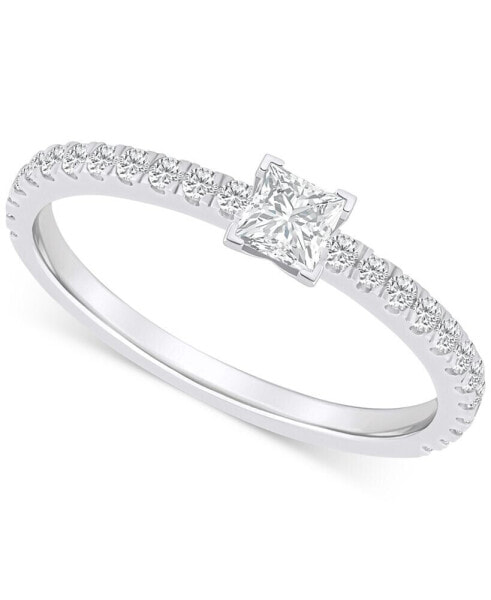 Diamond Princess Engagement Ring (1/2 ct. t.w.) in 14k Gold