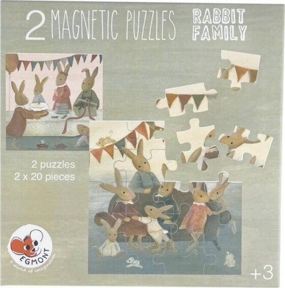 Teka Puzzle magnetyczne Rodzina Królików