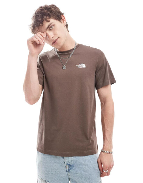 The North Face Simple Dome logo t-shirt in brown