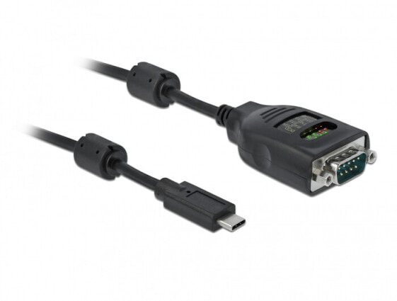 Разъем USB-C Delock 90414 черный 2 м RS-232 DB9 - мужской.