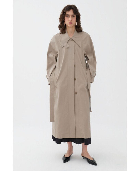 Women's Double-Breasted Oversized Trench Coat