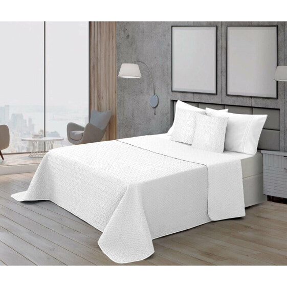 Bedspread (quilt) Decolores Liso White 235 x 3 x 270 cm