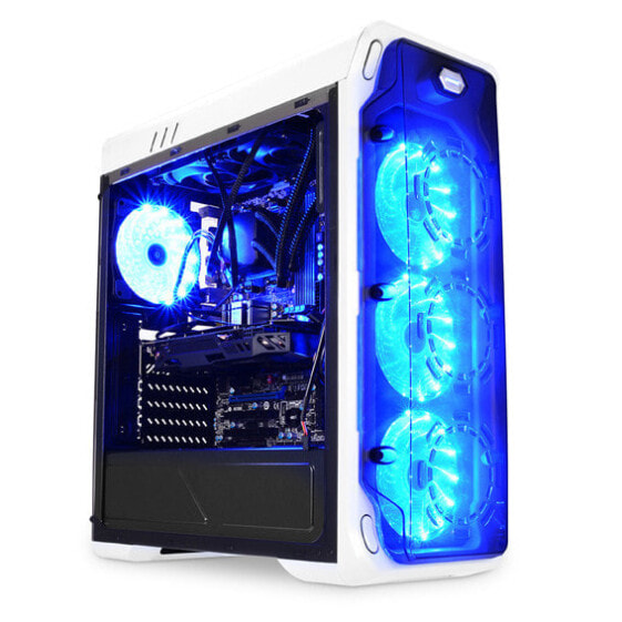 LC-Power Gaming 988W - Blue Typhoon - Midi Tower - PC - White - ATX - micro ATX - Mini-ITX - Metal - Gaming