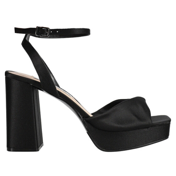 Nina Stacie Platform Block Heels Dress Womens Black Dress Sandals STACIE-003