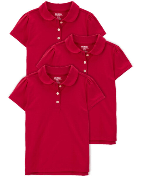 Toddler 3-Pack Jersey Uniform Polos 5T