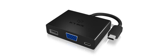 Разъем USB Type-C VGA черный ICY BOX IB-DK4032-CPD 5 Gbit/s