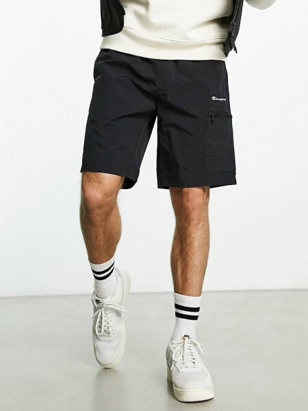 Champion Legacy Bermuda cargo shorts in black