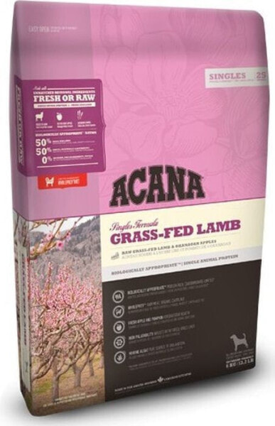 Корм для собак Acana, Grass-Fed Lamb, с ягненком, печенью и тыквой, 2 кг