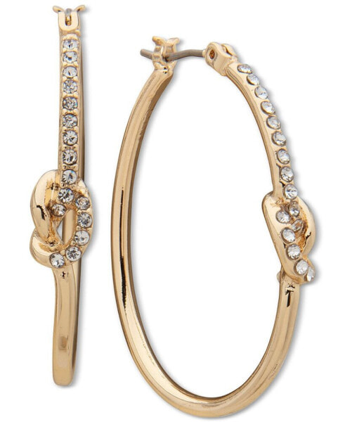 Серьги Anne Klein Pavé Knot Hoop