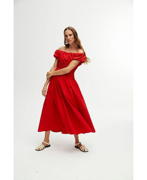 Women's Drape Midi Dress