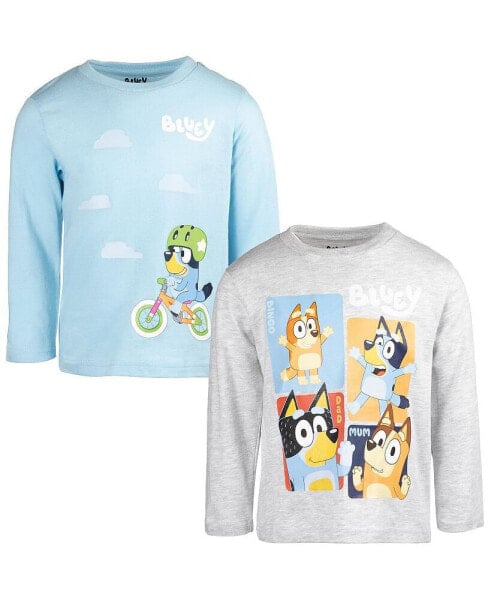 Kids 2 Pack Long Sleeve Graphic T-Shirt