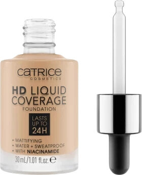 Foundation Liquid HD Coverage Waterproof 032 Nude Beige, 30 ml