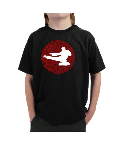 Big Boy's Word Art T-shirt -Types of Martial Arts