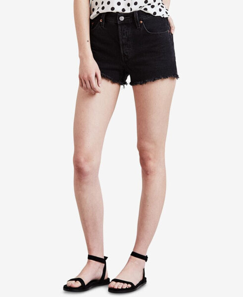 Women's 501 Button Fly Cotton High-Rise Denim Shorts