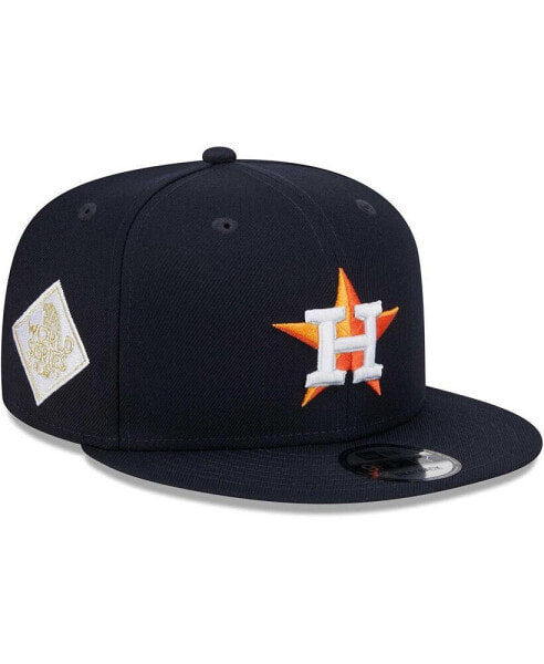 Men's Navy Houston Astros 2017 World Series Side Patch 9FIFTY Snapback Hat