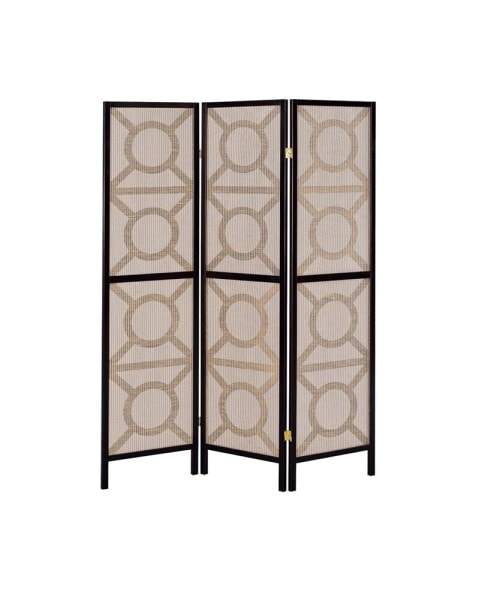 Manchester Circle Pattern 3-Panel Folding Screen