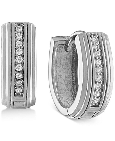 Diamond Hoop Earrings (1/10 ct. t.w.) in Sterling Silver, Created for Macy's