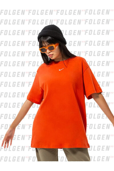 Футболка Nike Sportswear Essential Short-Sleeve Kadın Turuncu