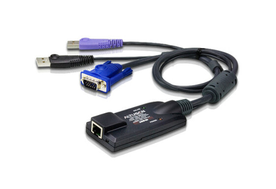 ATEN KA7177-AX - Black,Blue,Purple - RJ-45 - 2 x USB Type A - 1 x HDB-15 - 1 x RJ-45 - Male/Female - 1600 x 1200 pixels