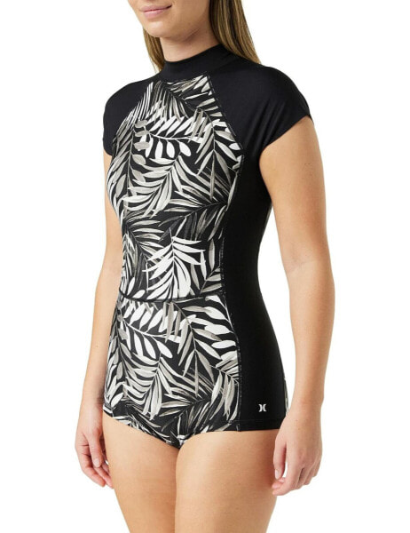HURLEY 293790 Women Palm Party One Piece Swimsuit Size L