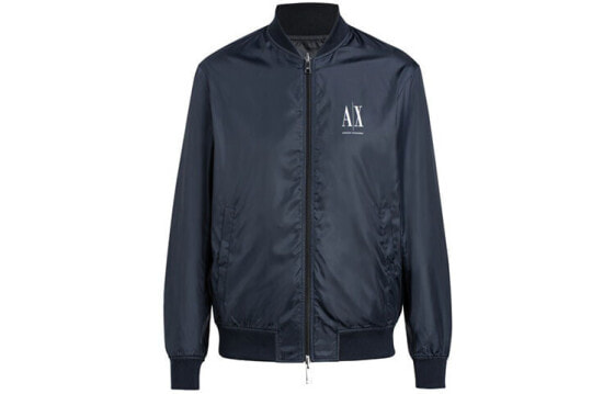 ARMANI EXCHANGE Logo印花拉链纯色夹克外套 男款 藏青色 / Куртка ARMANI EXCHANGE Logo 6HZB14-ZNKAZ-0518